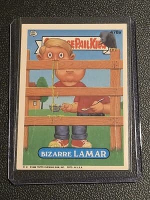 1988 Garbage Pail Kids Series 12 #478a Bizarre LAMAR