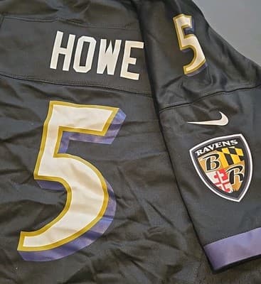Kids M Baltimore Ravens Howe #5 Jersey Black New W Tags - Thumbnail 6