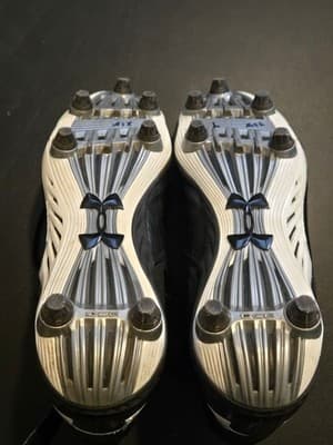 Under Armour Cleats Mens 13 Black Mid-Top Strap Lace-Up Athletic Football Game - Thumbnail 5