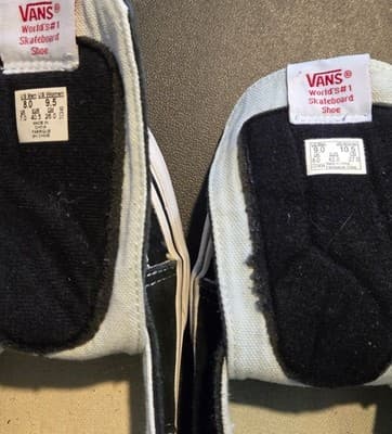 Vans Sk8-Hi Shoes Unisex different Sizes 8 & 9 Black White High Top no laces - Thumbnail 2