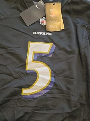 Kids M Baltimore Ravens Howe #5 Jersey Black New W Tags - Thumbnail 3