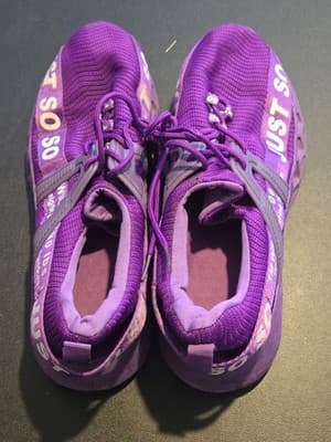 Unbranded Sneakers Unisex EU 43 Purple Knit JUST SO Slip On Athletic Shoes - Thumbnail 5