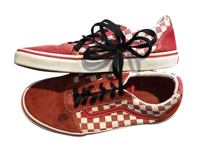 Vans Old Skool different size 6/3 2 different size Red Checkerboard Skate Shoes - Thumbnail 4