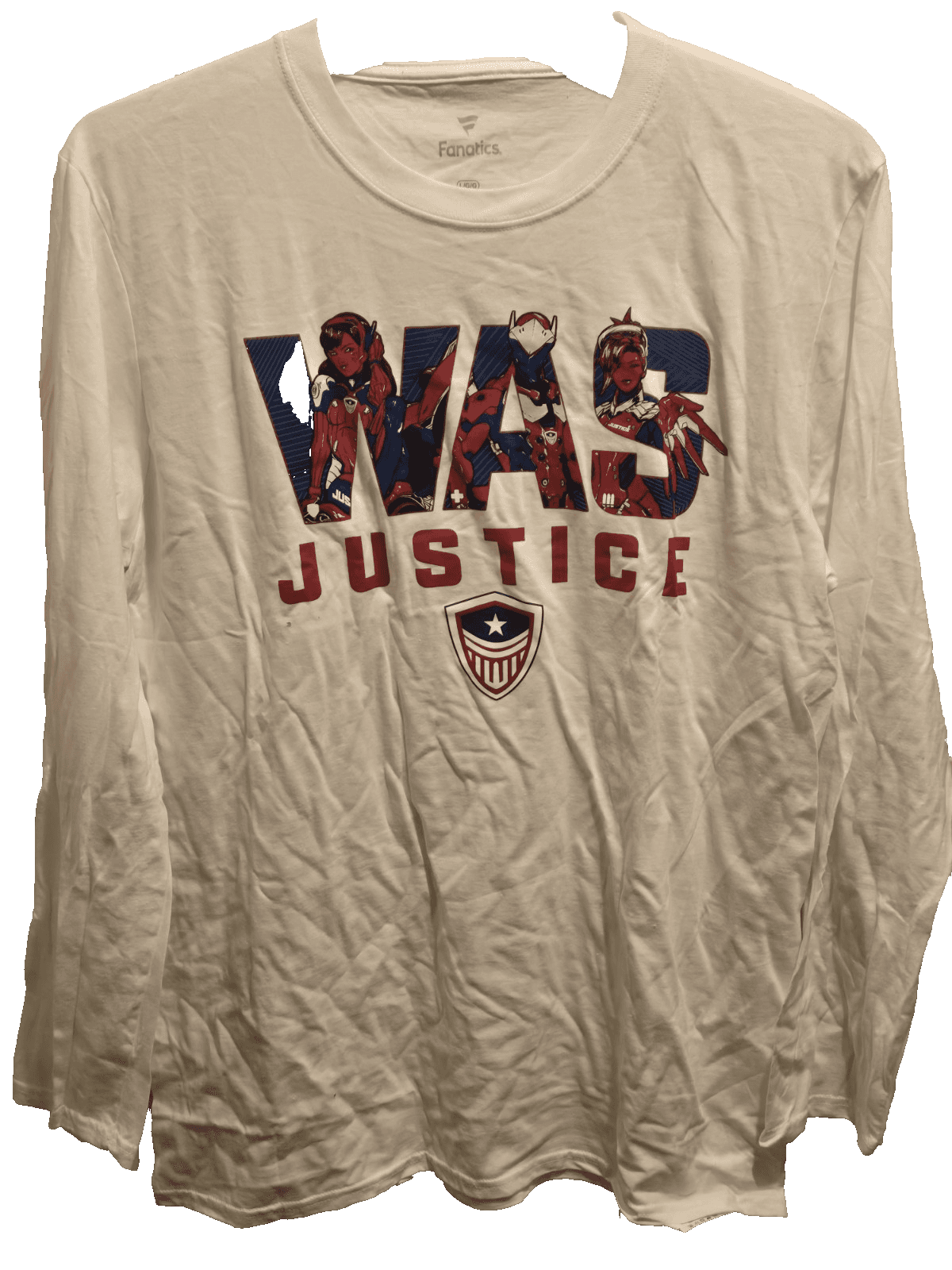 Overwatch League Washington Justice Long Sleeve Shirt – Fanatics Men’s Large NWT