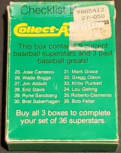 1990 Collect-A-Books Premier Edition Major League Baseball Superstar Cards Box#3 - Thumbnail 2