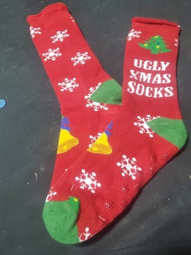 Pair Of Ugly Christmas Socks