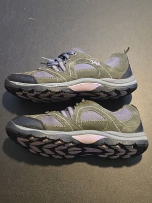Ryka Sneakers Womens 6W Olive Gray Lace Up Walking Hiking Athletic Comfort Shoes - Thumbnail 5