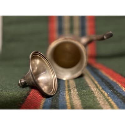 Antique Victorian Silver Plated Coffee Pot Hinged Lid Pedestal Base