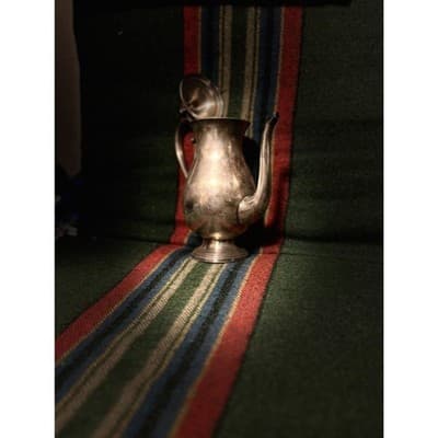 Antique Victorian Silver Plated Coffee Pot Hinged Lid Pedestal Base - Thumbnail 3