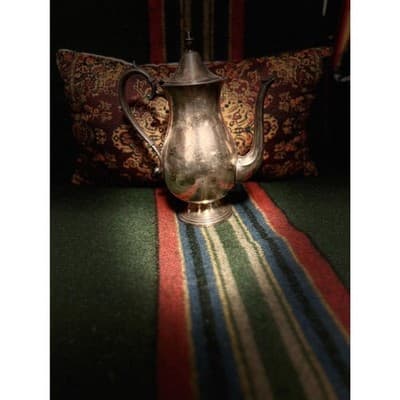 Antique Victorian Silver Plated Coffee Pot Hinged Lid Pedestal Base - Thumbnail 6