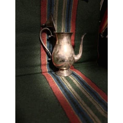 Antique Victorian Silver Plated Coffee Pot Hinged Lid Pedestal Base - Thumbnail 8