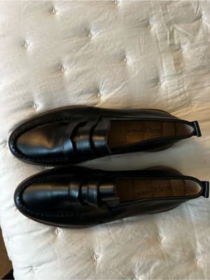 Kelsi Dagger Brooklyn Black Penny Loafers Whipstitch Detail Size 5 US / 35 EU - Thumbnail 6