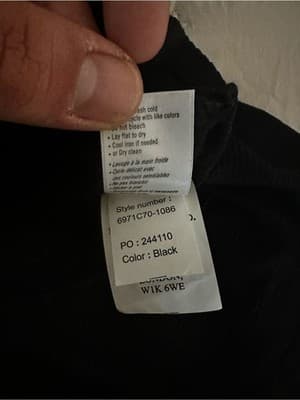 PAIGE Black Modal Wrap Mini Dress Ruffle Hem Long Sleeve Size S - Thumbnail 2