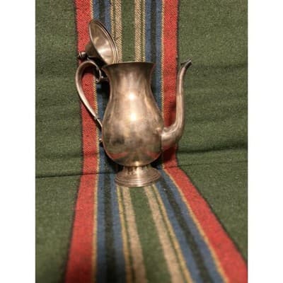 Antique Victorian Silver Plated Coffee Pot Hinged Lid Pedestal Base - Thumbnail 7