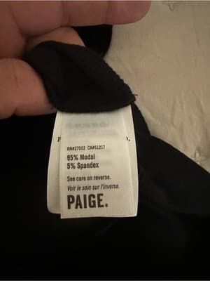 PAIGE Black Modal Wrap Mini Dress Ruffle Hem Long Sleeve Size S - Thumbnail 3