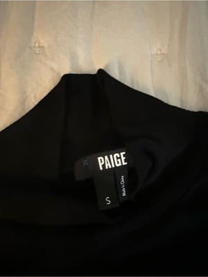 PAIGE Black Modal Wrap Mini Dress Ruffle Hem Long Sleeve Size S - Thumbnail 5