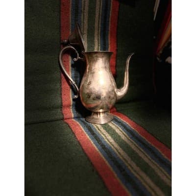 Antique Victorian Silver Plated Coffee Pot Hinged Lid Pedestal Base - Thumbnail 10