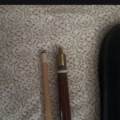 Vintage 2-Piece Billiard Pool Cue Set with Case 60s-70s - Thumbnail 2
