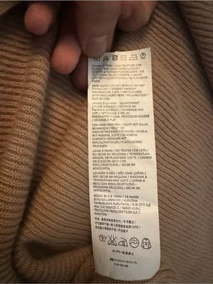 Max Mara 100% Cashmere Ribbed V-Neck Sweater Camel Size S - Thumbnail 9