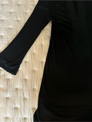 Natori Black Lace-Trim Sleep Shirt Size S NWT — From Neiman Marcus