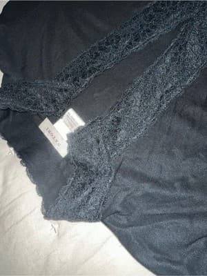 Natori Black Lace-Trim Sleep Shirt Size S NWT — From Neiman Marcus - Thumbnail 7