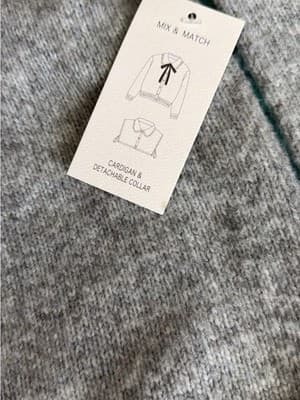 Cynthia Rowley Mix & Match Cardigan +Detachable Collar Set Grey Velvet Bow M NWT - Thumbnail 5