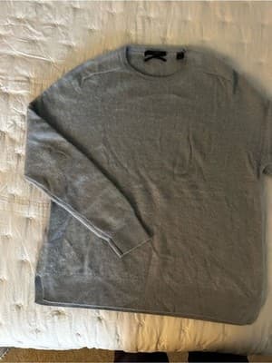 AllSaints 100% Cashmere Crewneck Sweater Grey Size M - Thumbnail 6