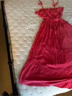 Anthropologie Pink Rose Ruched Tiered Maxi Dress Size XS NWT - Thumbnail 2