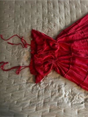 Anthropologie Pink Rose Ruched Tiered Maxi Dress Size XS NWT - Thumbnail 3