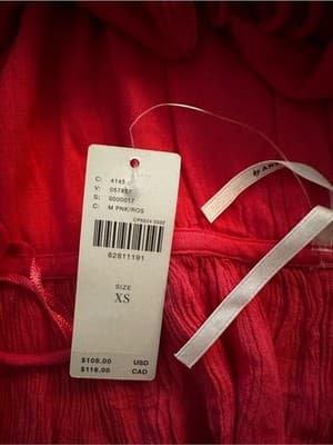 Anthropologie Pink Rose Ruched Tiered Maxi Dress Size XS NWT - Thumbnail 5