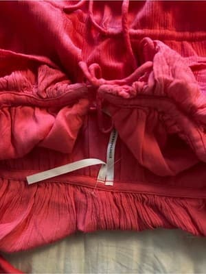 Anthropologie Pink Rose Ruched Tiered Maxi Dress Size XS NWT - Thumbnail 6