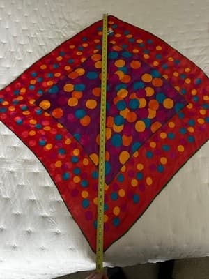 Vintage Yves Saint Laurent YSL 100% Silk Scarf Large Square 46” - Thumbnail 7