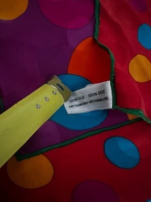 Vintage Yves Saint Laurent YSL 100% Silk Scarf Large Square 46” - Thumbnail 5