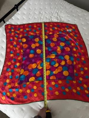 Vintage Yves Saint Laurent YSL 100% Silk Scarf Large Square 46” - Thumbnail 3