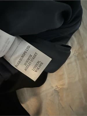 PAIGE “Calico Blue” 100% Silk Open Collar Blouse Size 10 - Thumbnail 10