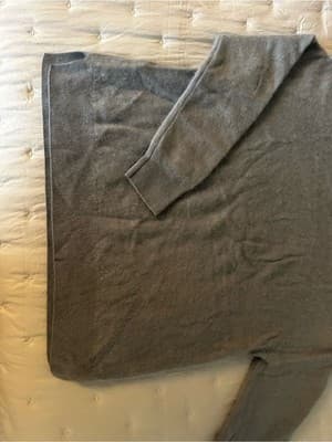 AllSaints 100% Cashmere Crewneck Sweater Grey Size M - Thumbnail 4