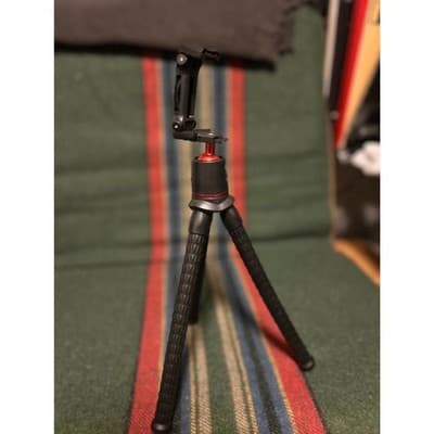 Portable Camera Tripod, Mini Flexible Stand for Phone with Cold Shoe Phone Mount - Thumbnail 4