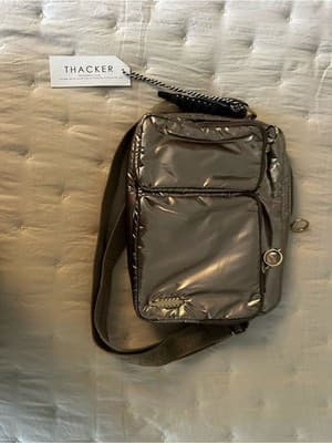 Thacker NYC Puffer Crossbody Bag Metallic Bronze NWT - Image 1