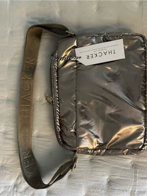 Thacker NYC Puffer Crossbody Bag Metallic Bronze NWT - Thumbnail 2