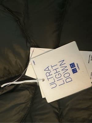 Uniqlo Ultra Light Down Jacket Olive Green NWT Size M Packable - Thumbnail 5