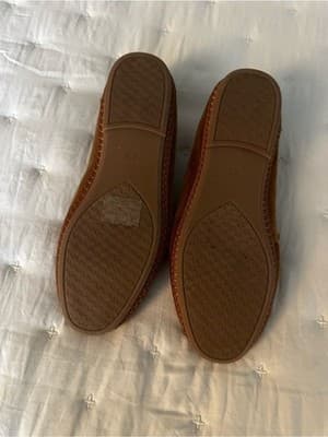 Birdies Starling Loafer Tan Suede Faux Fur Size 9 Lightly Worn - Thumbnail 4