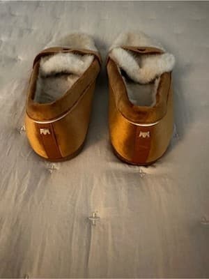 Birdies Starling Loafer Tan Suede Faux Fur Size 9 Lightly Worn - Thumbnail 8