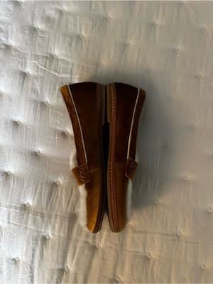 Birdies Starling Loafer Tan Suede Faux Fur Size 9 Lightly Worn - Thumbnail 6
