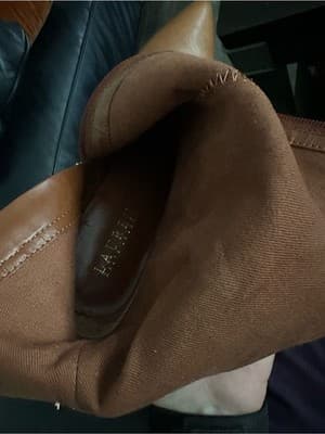 Lauren Ralph Lauren Cognac Leather Knee High Stiletto Boots Triple Buckle Sz 8.5 - Thumbnail 8