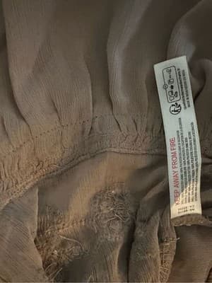 Free People Intimately Beaded Sequin Cami Taupe Lace Trim XL NWT - Thumbnail 5