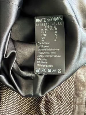 Beate Heymann Streetcouture Jacket Brown Faux Leather Bronze US 8 EU 38 - Thumbnail 8