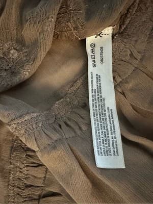 Free People Intimately Beaded Sequin Cami Taupe Lace Trim XL NWT - Thumbnail 6