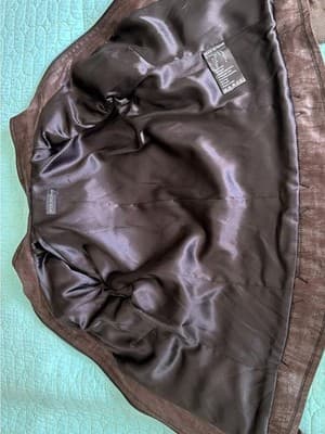 Beate Heymann Streetcouture Jacket Brown Faux Leather Bronze US 8 EU 38 - Thumbnail 7