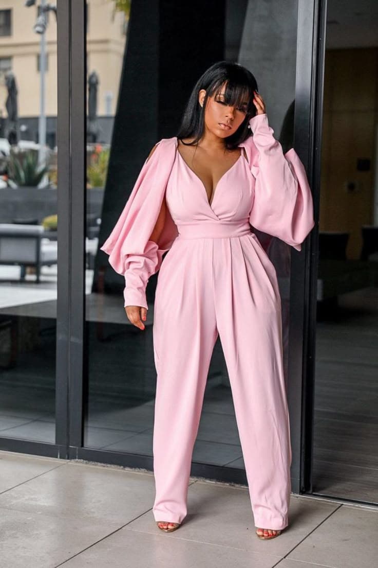 Nichole Lynel Pink Jumpsuit Size Large - Image 1