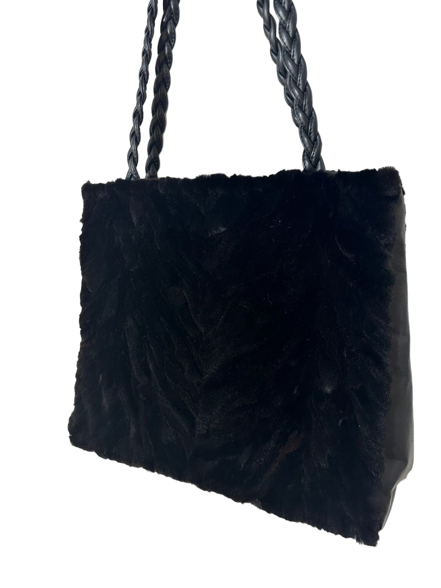 Broms Fur & Fashions Black Mink Shoulder Bag - Thumbnail 2